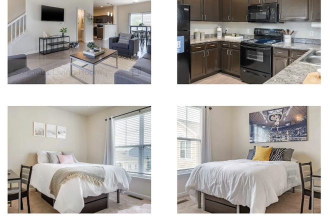 Bedroom, kitchen, living room - Cottages at Lindberg
