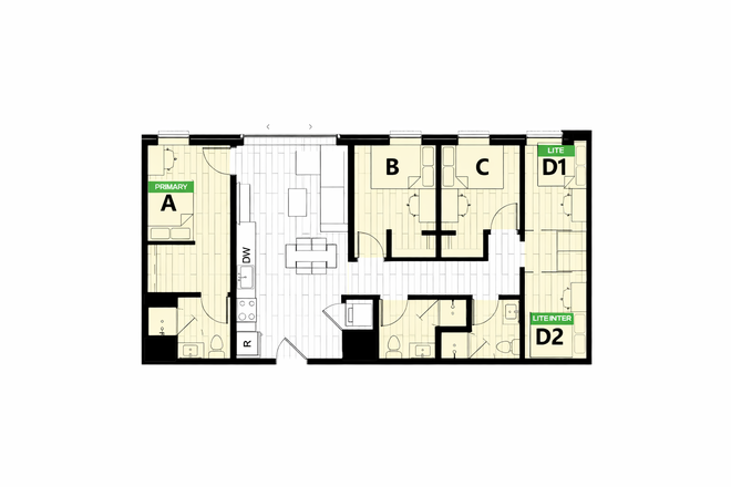 Room B - Hub on Campus Third Ave Apartments