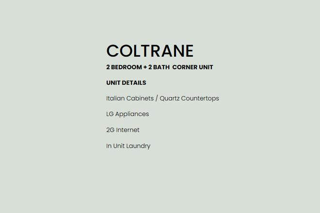 Unit details - The Vibe Apartments