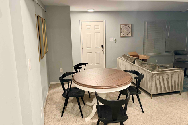 dinning - living - Renovated & Furnished 3BR Townhouse (2.5BA), Walk to UMD, Fits 3-5 Tenants - $3300 Total