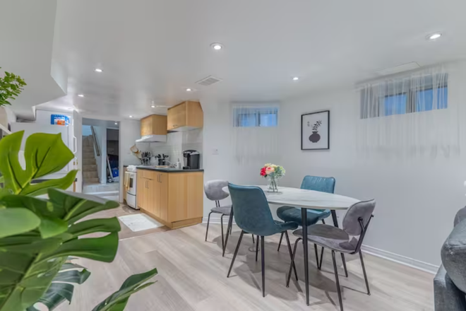Living area - Furnished Modern 1 Bedroom Apt 15 mins from U of T - September 2026