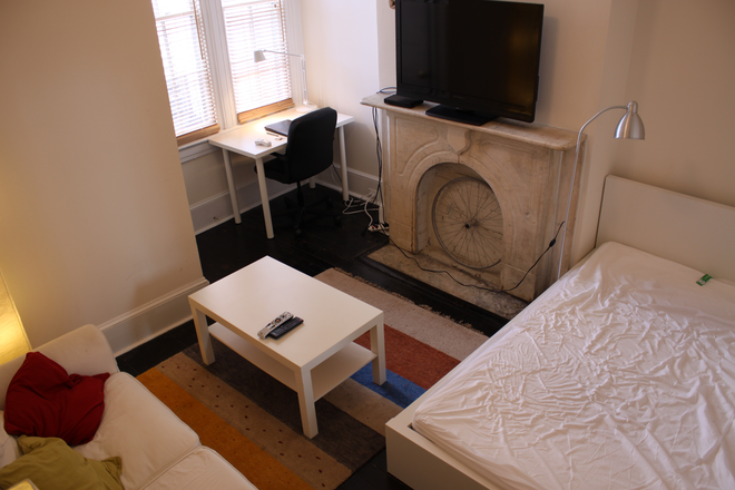 Room Desk Window View - Large, Bright, Beautiful Furnished Room in Historic Row House - 1 Block to Metro