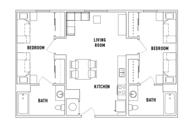 Left Room Bed by the Window - Summer Sublet Plaza Verde II Shared Bed and Bath - Female Preferred