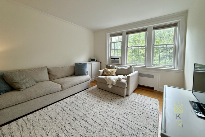 living room - Charming Brookline 1 bed + office with in unit laundry - landlord pays the fee
