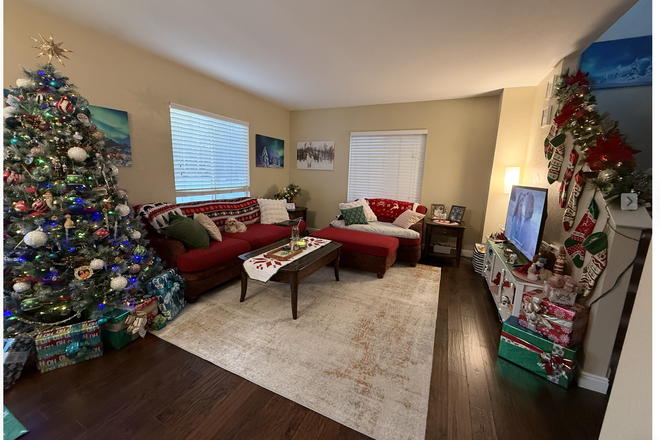 updated living room layout -- small dog will not live here anymore - Master bedroom/bathroom and large private room/bathroom in beautiful neighborhood