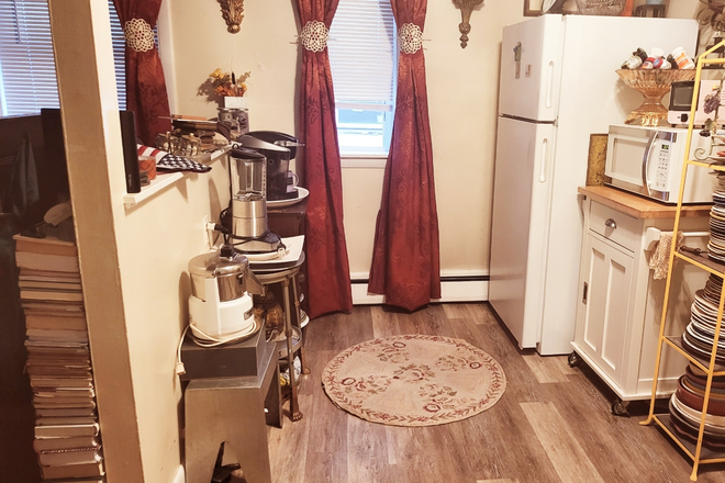 This one is the kitchen. - Private Room, 5 min to Central Square, Shared Kitchen, Furnished | Female Preferred