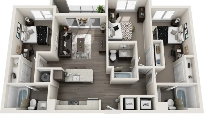 Floorplan of Chelsea - Sublease at The Standard at Gainesville (ASAP)