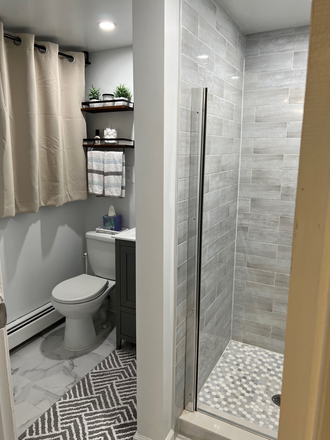 Bathroom - 2 bedroom, full kitchen & bath, private entrance and spacious basement apartment