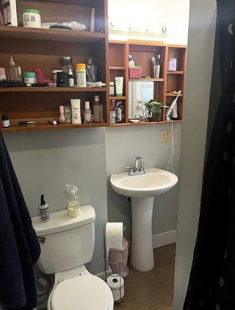 Bathroom, Shower out of frame - Big apartment, close to downtown.