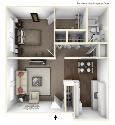 One Bedroom - Cedarview East Apartments