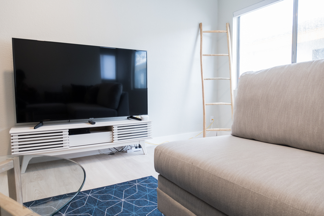 Common Area TV - Furnished Bedroom in CoLiving Community Townhome