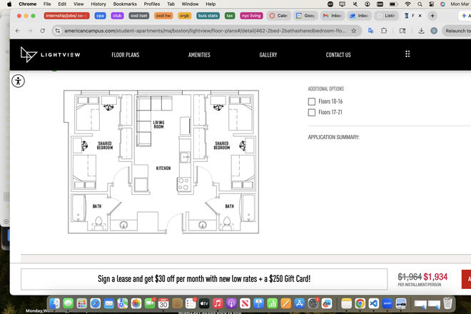 Layout of Plan! (3 spots available). - Lightview (3 spots). Looking for Summer 1/2 sublets. Willing to do individual. Beautiful View!