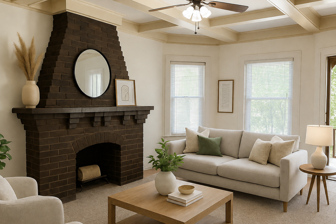 Beautiful Living Room (unfurnished) - Fabulous Location!  Walking distance to CWRU, Cleveland Clinic, Dental School En-suite Washer