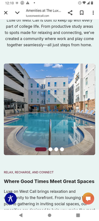 Outdoor pool area - The Luxe on West Call Apartments