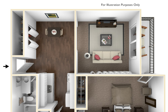 One Bedroom - Beal Street Apartments