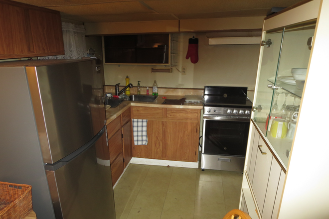 Kitchen - Separate entry basement, furnished, for Vaccinated nonsmoker, laundry, off street parking, utilities House