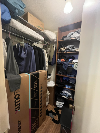 walk in closet - Master Room in 2B2B, Cambridge Glen Condominiums
