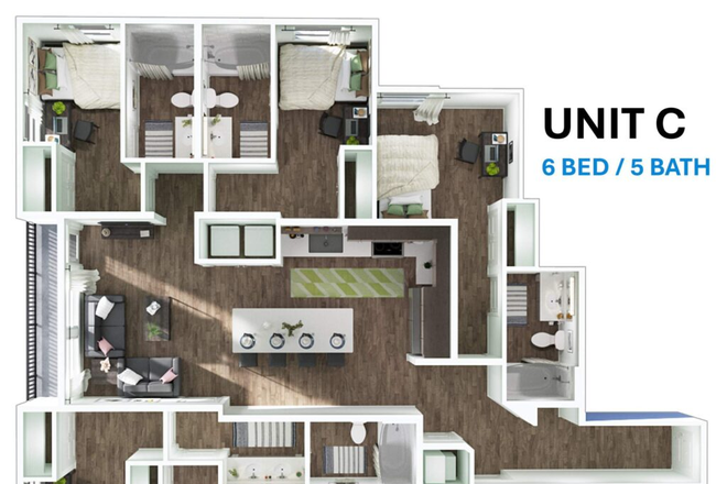 Floorplan - The Nest at Sunset Apartment