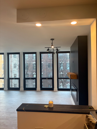Living Area View From Kitchen - Modern Gold Coast Studio Near CTA – Rooftop Pool, Utilities + Internet Included Condo