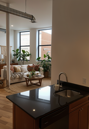 living room (virtually staged) - Wonderful 2 Bed / 1 Bath w/ UTILITIES INCLUDED! LAUNDRY IN UNIT! Avail. 9/1/26!!