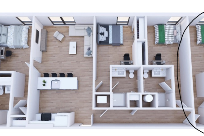 Unit for sublease is the corner bedroom! - Uncommon Raleigh Apartments