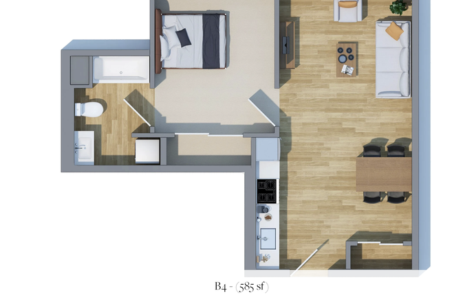 Floor Plan - 1 East Pleasant Apartments