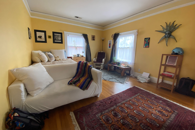 Bedroom from doorway - Huge room lots of light, walk to campus, walk-in closet / study room House