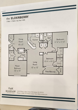 Floor plan - Park at Kennesaw Apartments