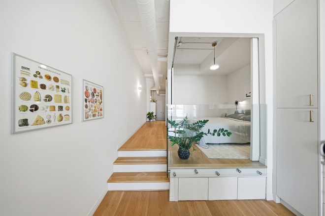 Corridor - Elegant 12‑Ft Ceiling Hard Loft - Sunset Views, Parking & Turnkey Living