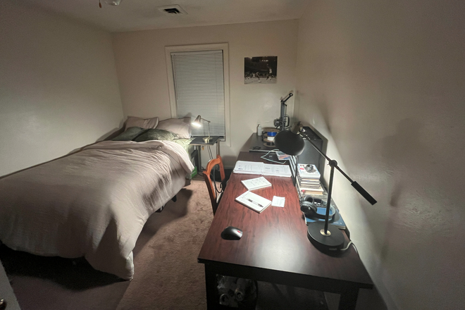 Closet is in the wall to the left of the camera - Tech Village Apartments