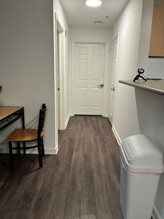 Hall to bedrooms and bathroom - South Campus Commons Apartments, on University of Maryland, College Park campus