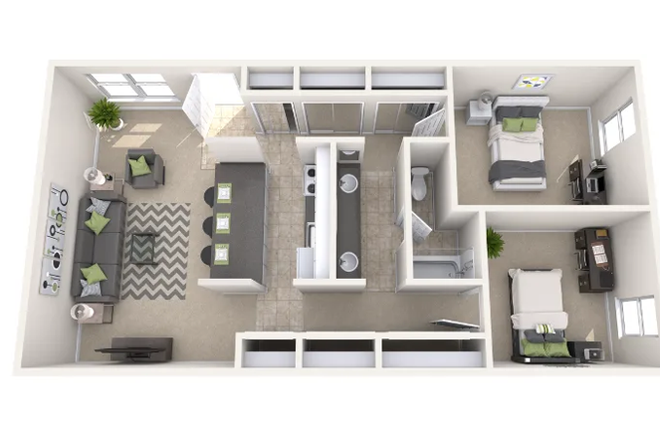 Floor Plan - Campus Hill apartment