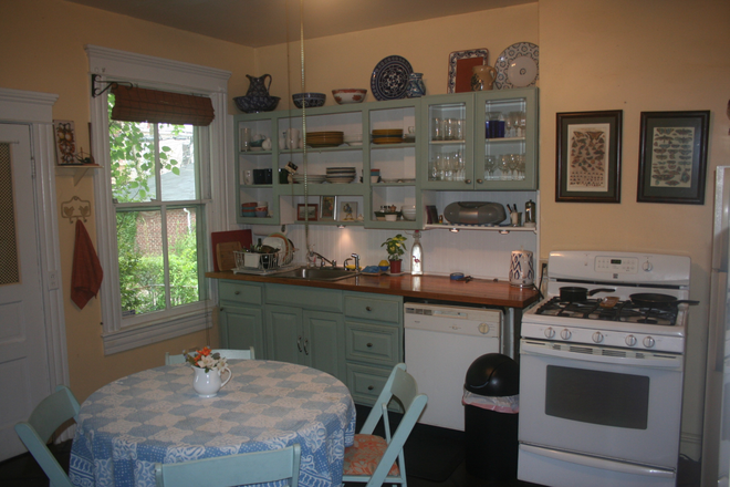 Kitchen - Single, fully furnished room in big roomy house. Charles Village. Owner occupied.