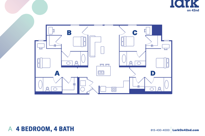 Apartment Floor Plan - Lark on 42nd Apartments