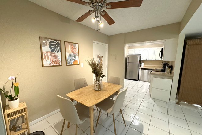 Kitchen - 5-Min Walk to FAU – Private Room in Furnished 2/2 Condo w/ Pool & Canal Views – $1,700