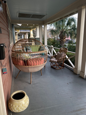 Large porch - Beautiful furnished three bedroom historic home close to Tulane and Loyola