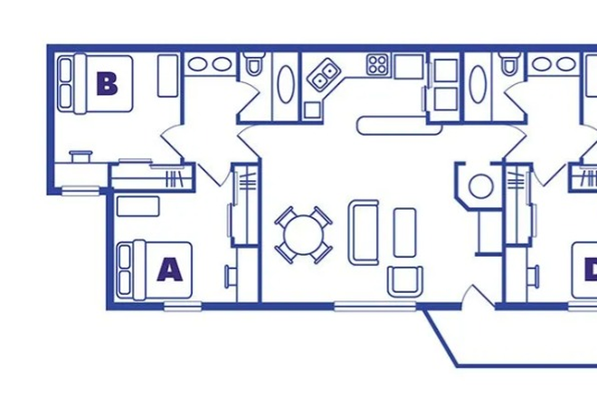General Floor Plan - Alight Blacksburg Apartments