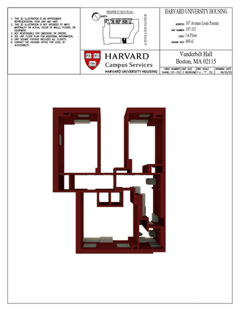 floor plan - Vanderbilt Hall (2 bedroom) Apartments