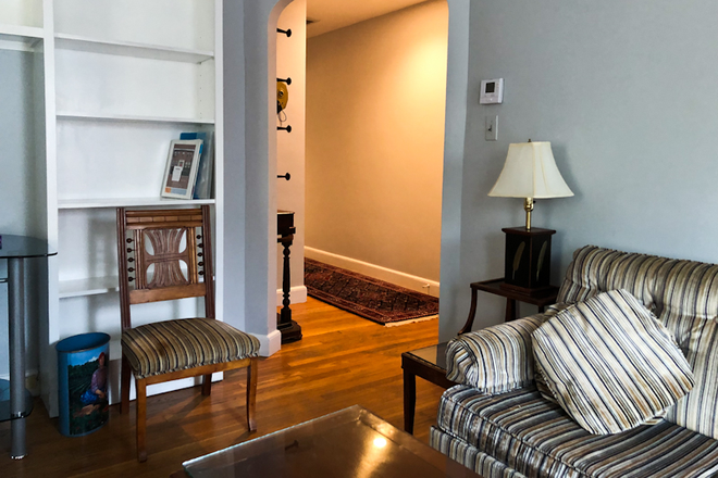 Entry into living room from hallway - Ideal location near  Harvard QRAC (gym, tennis courts, indoor basketball court)