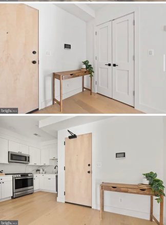 Main entrance, open kitchen. - A dream urban sanctuary. The apartment is a modern 2-bedroom, 2-bathroom condo f