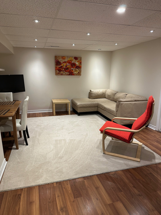living room - 1 bedroom apartment fully furnished with kitchen dishes, etc. laundry & utilities INCLUDED