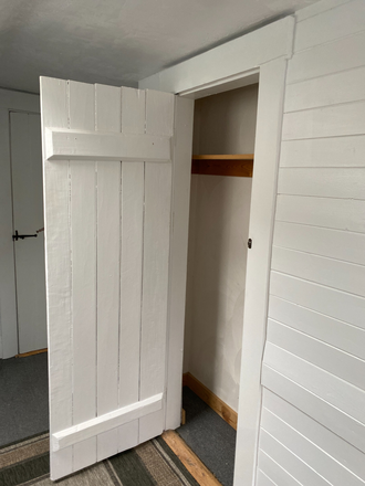 closet in bedroom - Skylit Room Amazing Cambridgeport location! Great $ price!  Historic soap worker's townhouse, AC