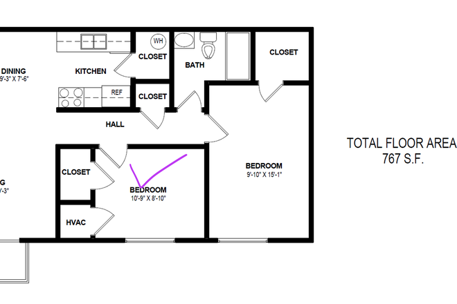 Bedroom available - 1 bedroom in 2Bed1Bath near campus (Female)