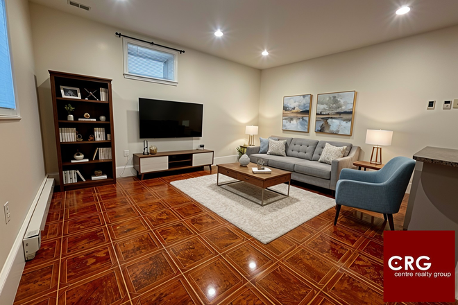 living room (virtually staged) - **NO BROKERS FEE! Spacious & Renovated 1 Bed / 1 Bath w/ Central AC!