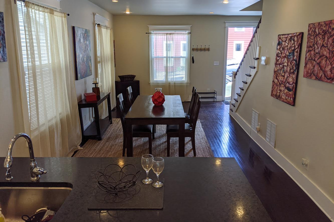 Dining room and kitchen - Beautiful Victorian House in downtown Bellefonte