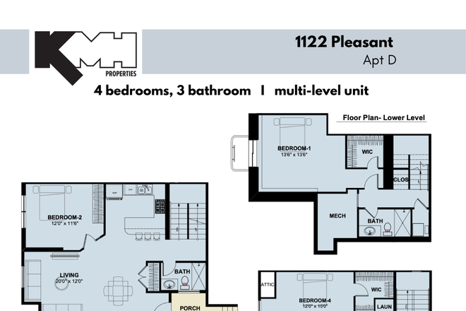 The Floorplan! The Room we are looking to fill is the bottom/lower level! - KMH Property