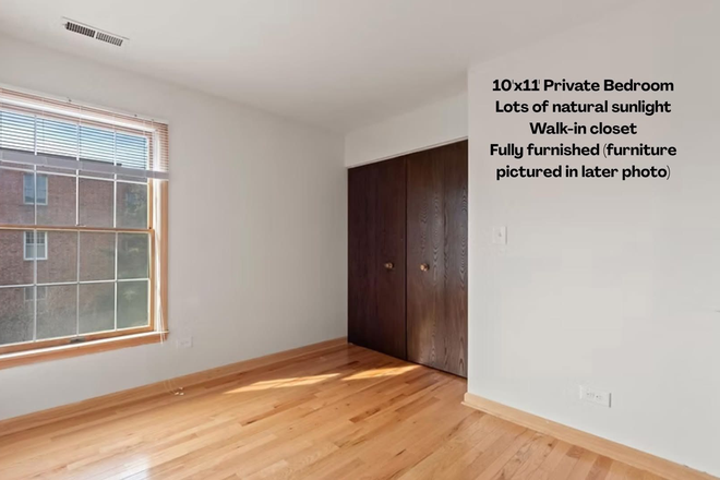 Bedroom - 1740 HINMAN AVE - FULLY FURNISHED SUBLET 5 MIN FROM NU CAMPUS