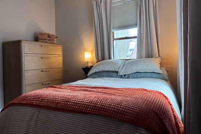 Bedroom - Furnished Private Room | All Utilities | Medford, MA — Orange Line Access Duplex