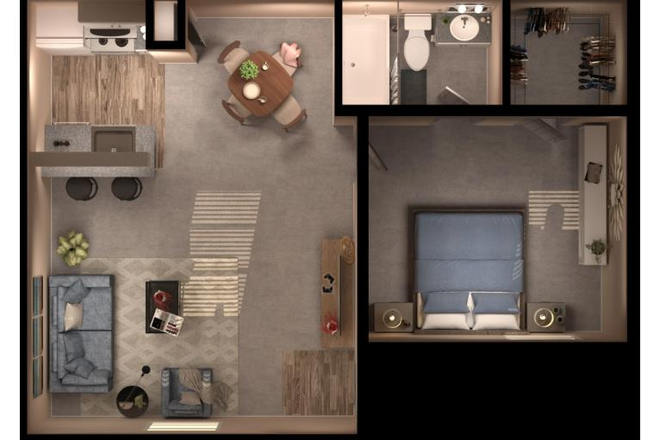 Apartment layout - Willow-Wick Apartments