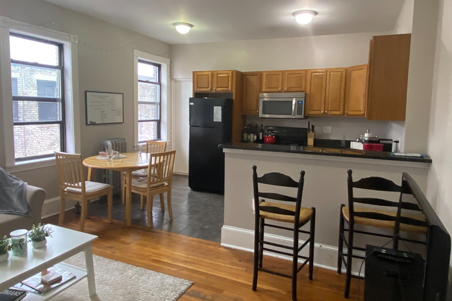 OPEN CONCEPT Living Room/Kitchen - 1066 Commonwealth Ave - CLOSE TO WEST CAMPUS, BABCOCK TRAIN STOP & STAR MARKET!! Apartments